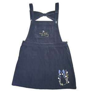 Studio Ghibli Dress Womens Black Corduroy Kiki's Delivery Service Overalls XL